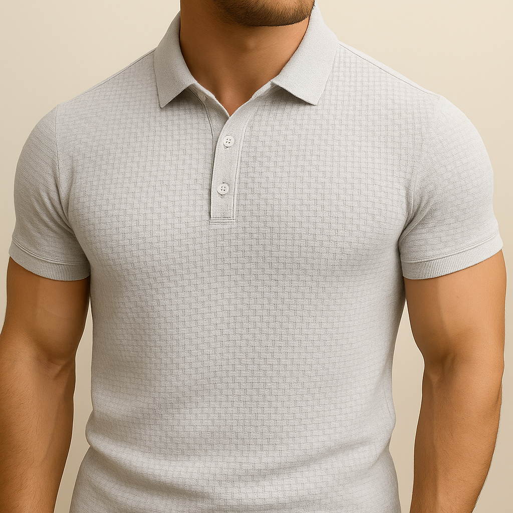 Open Knit Short Sleeve Polo for men, view 12