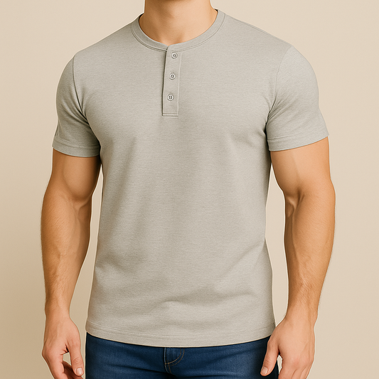 Slim Fit Henley Tee for men, view 2