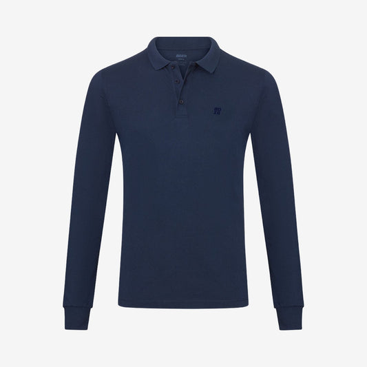 Bamboo Long Sleeve Polos 1-Pack for men, back view