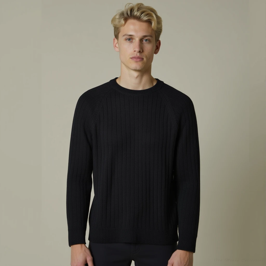 Bergamo Pure Wool Sweater for men, black