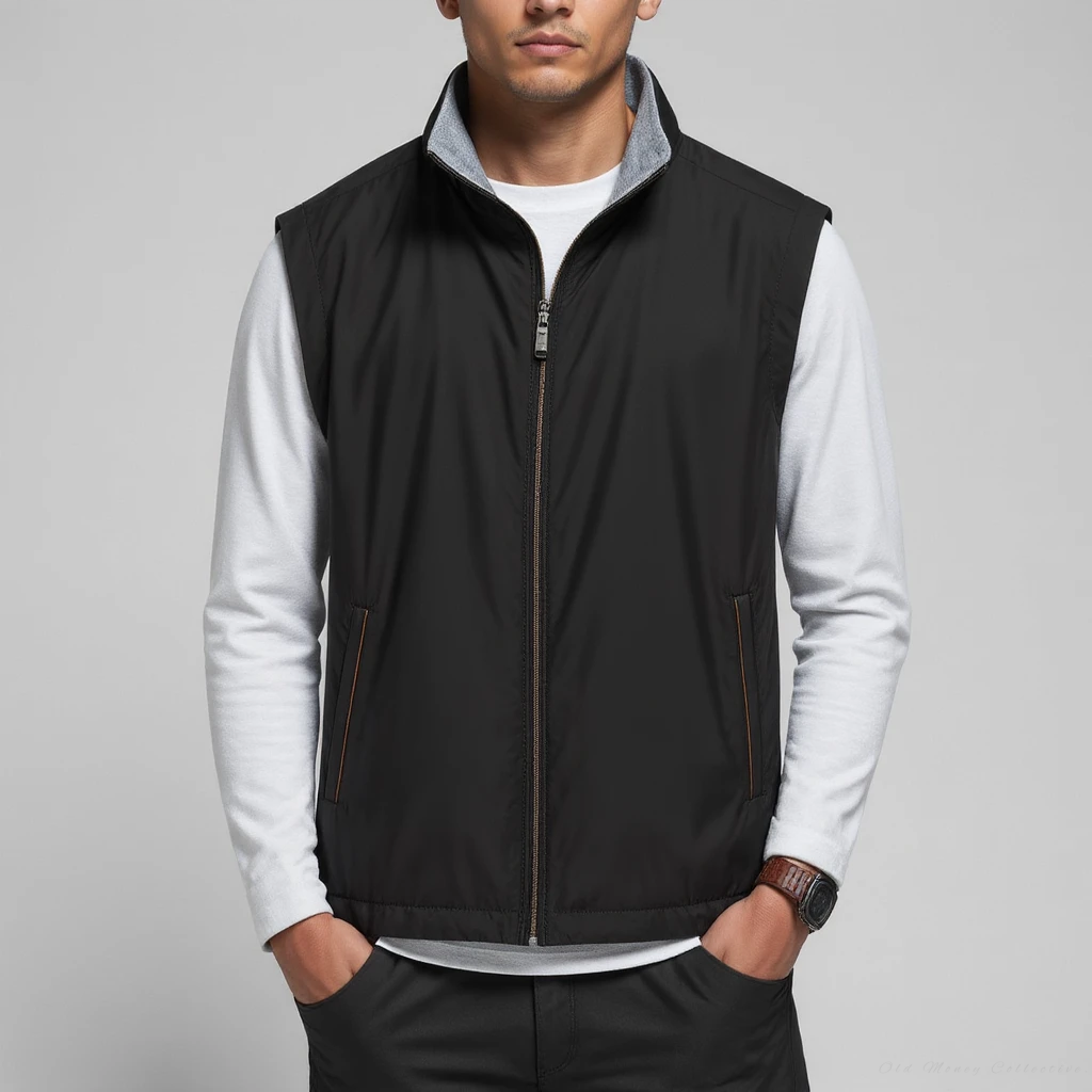Oxford Slim Cut Bodywarmer for men, black