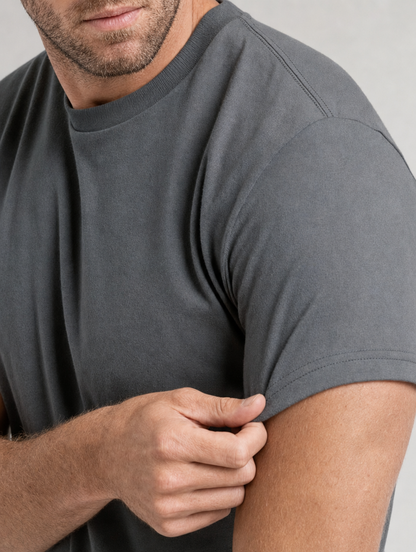 The Clean-Line Tee for men, sleeve detail