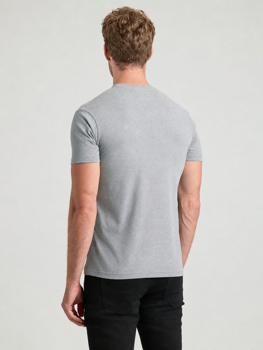 The Clean-Line Tee for men, gray, back view