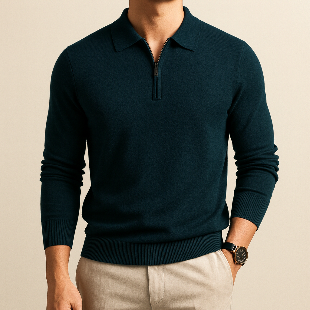 Essential Luxe Zip Sweater for men, view 2