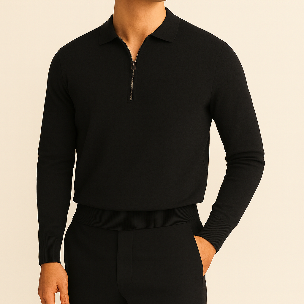 Essential Luxe Zip Sweater for men, view 3