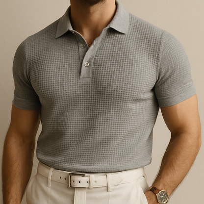 Open Knit Short Sleeve Polo for men, view 8