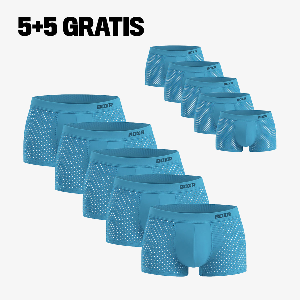 Bamboo Boxer Shorts Original Buy 5, Get 5 Free for men, blue