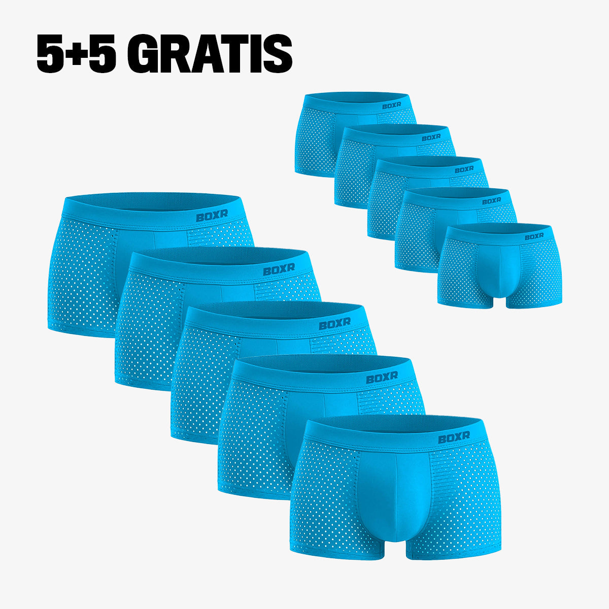 Bamboo Boxer Shorts Original Buy 5, Get 5 Free for men, blue