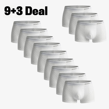Bamboo Boxer Shorts Original Buy 9, Get 3 Free for men, white