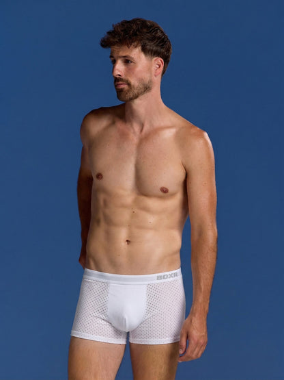 Bamboo Boxer Shorts Original 9-Pack for men, white, front view