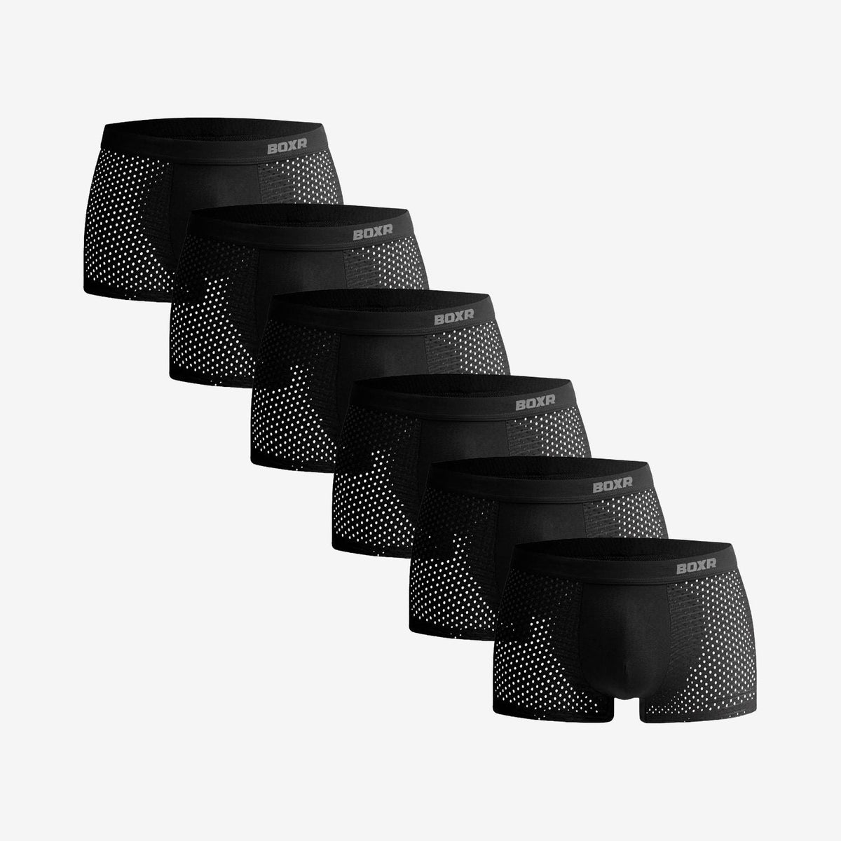 Bamboo Boxer Shorts Original 6-Pack for men, black