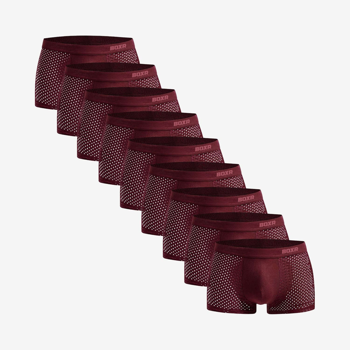 Bamboo Boxer Shorts Original 9-Pack for men, burgundy