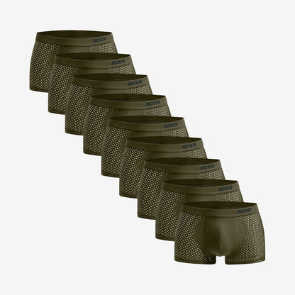 Bamboo Boxer Shorts Original 9-Pack for men, olive-green