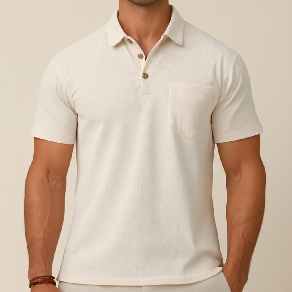 Linen Polo for men, view 4
