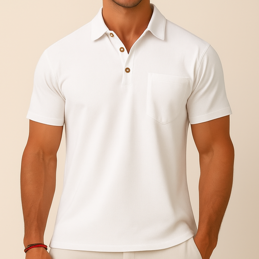 Linen Polo for men, view 1