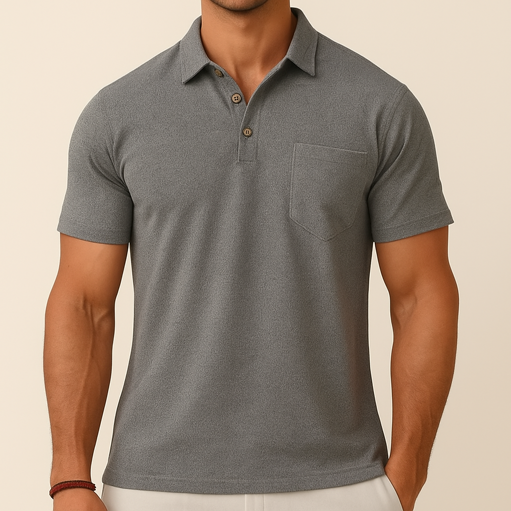 Linen Polo for men, view 2