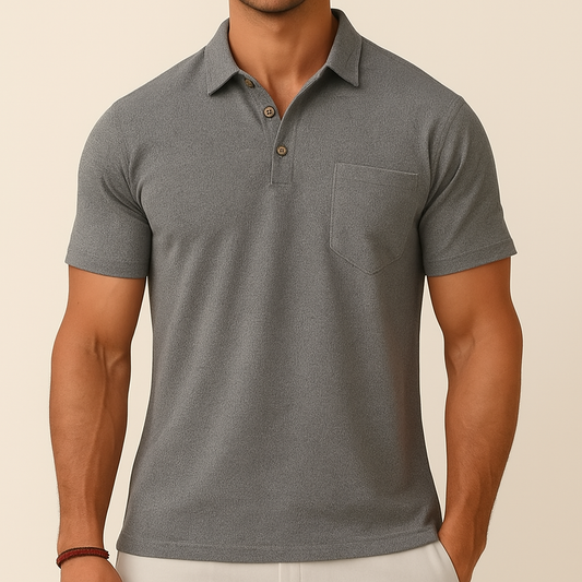 Linen Polo for men, view 2