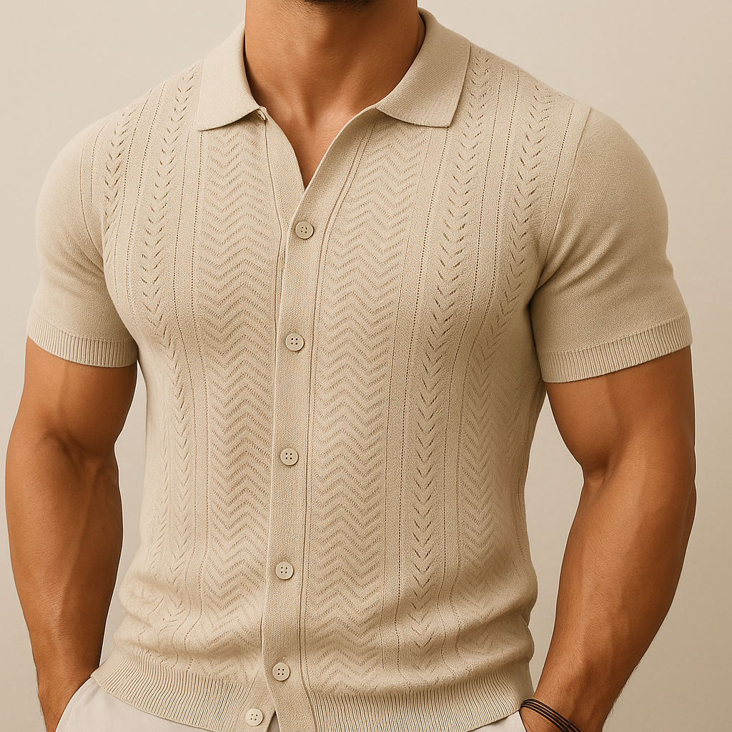 Men's Vintage Knit Summer Shirt for men, view 3