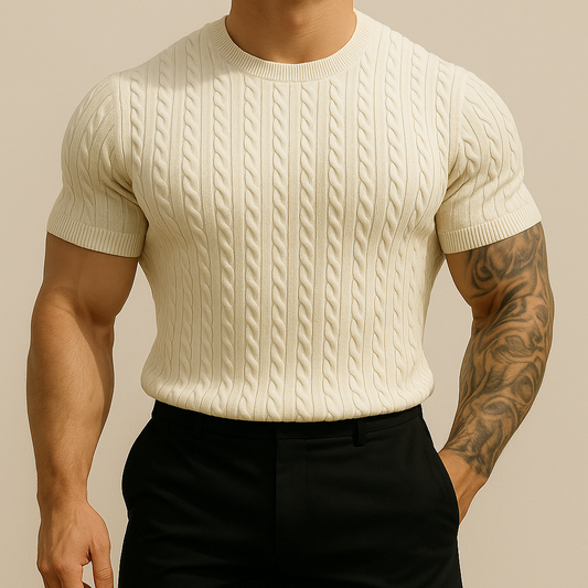 Men's Slim Fit Summer Knitted Top for men, view 1