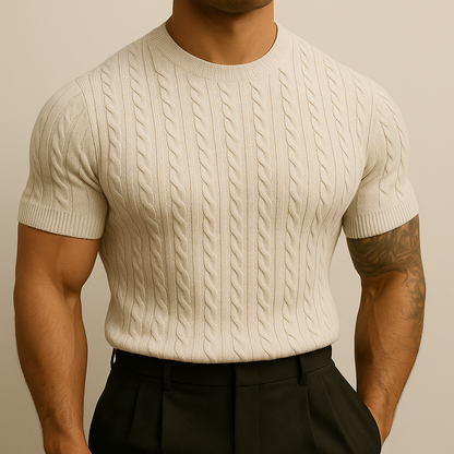 Men's Slim Fit Summer Knitted Top for men, view 2
