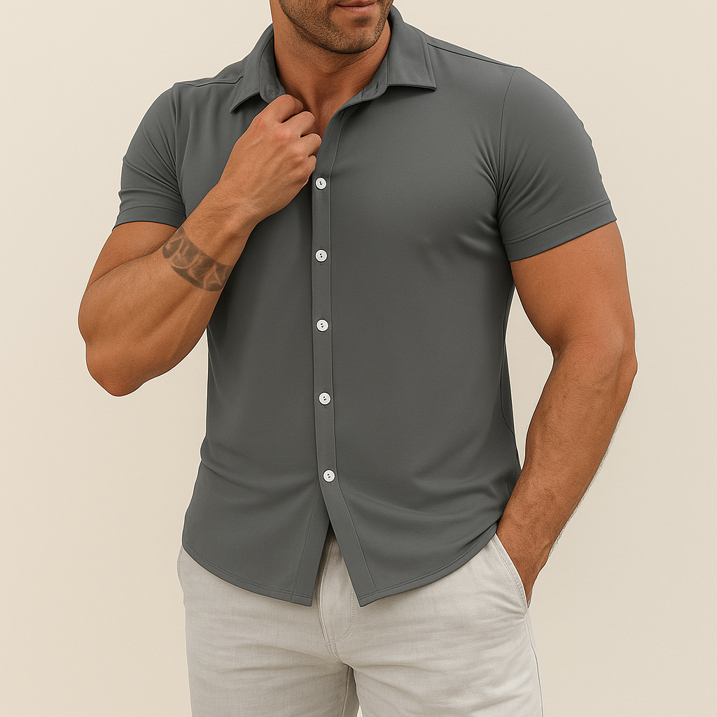 Men's Slim Fit Stretch Shirt for men, view 2