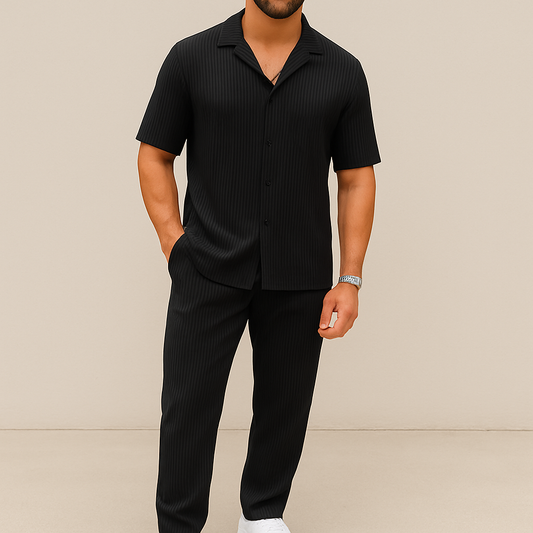 Men's Summer Casual 2-Piece Shirt & Shorts Set for men, view 1