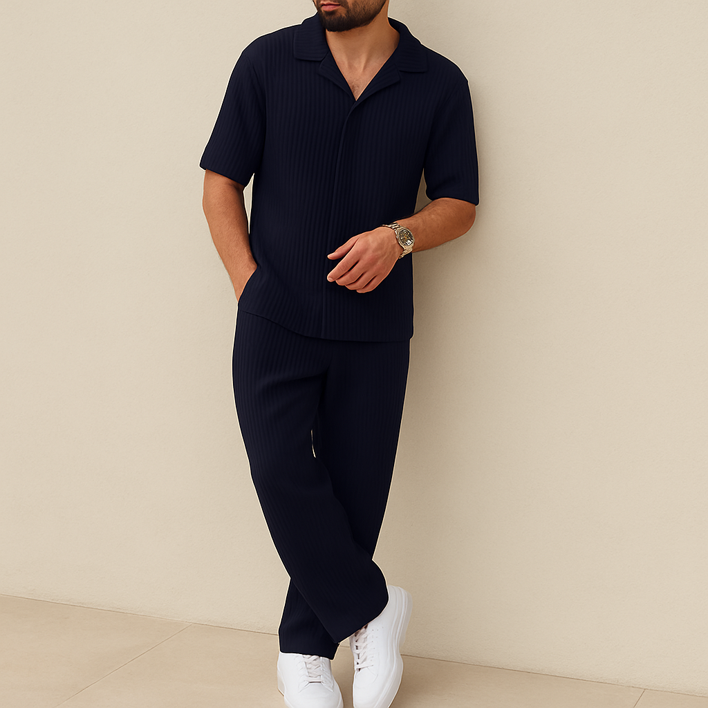 Men's Summer Casual 2-Piece Shirt & Shorts Set for men, view 2