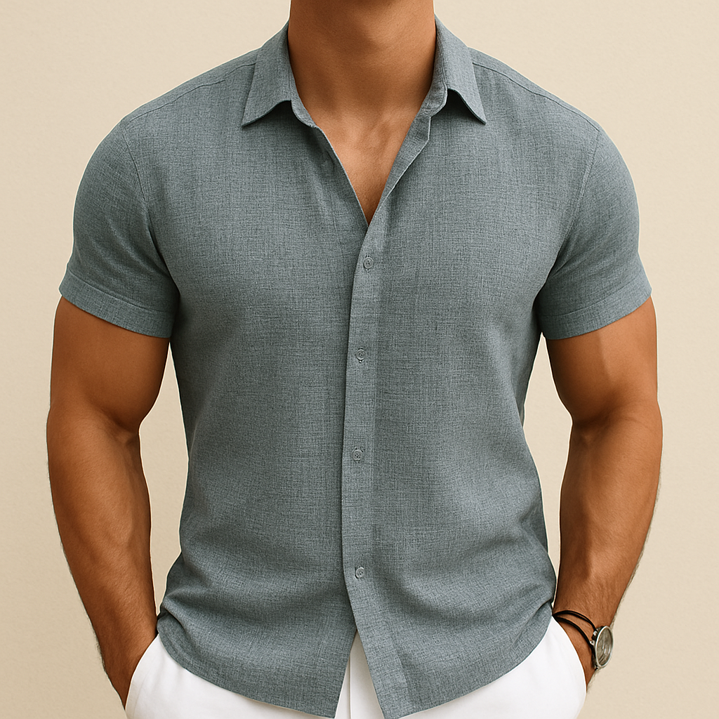 Men's Summer Cotton Linen Shirt for men, view 5