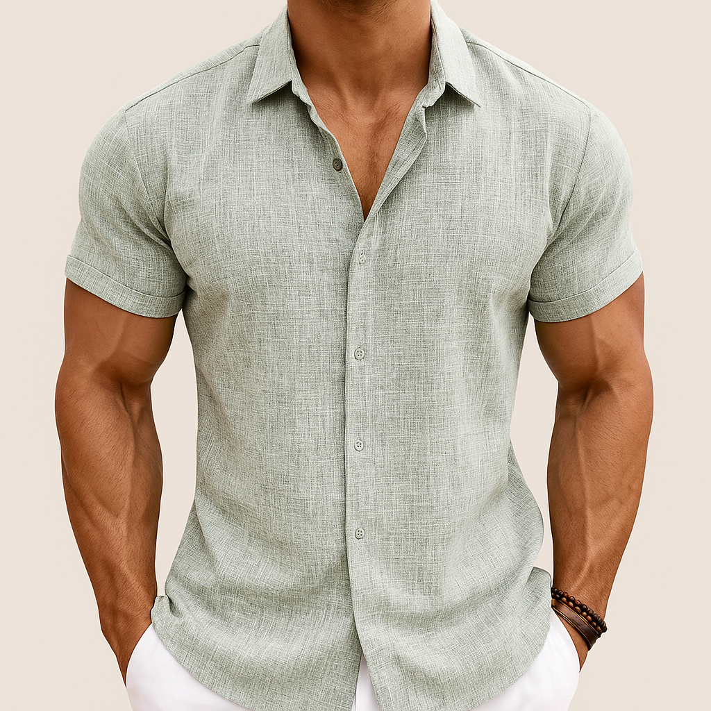 Men's Summer Cotton Linen Shirt for men, view 4