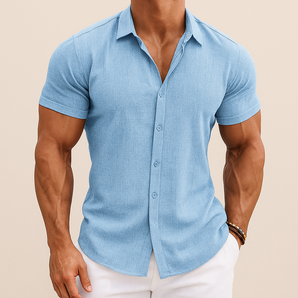 Men's Summer Cotton Linen Shirt for men, view 3
