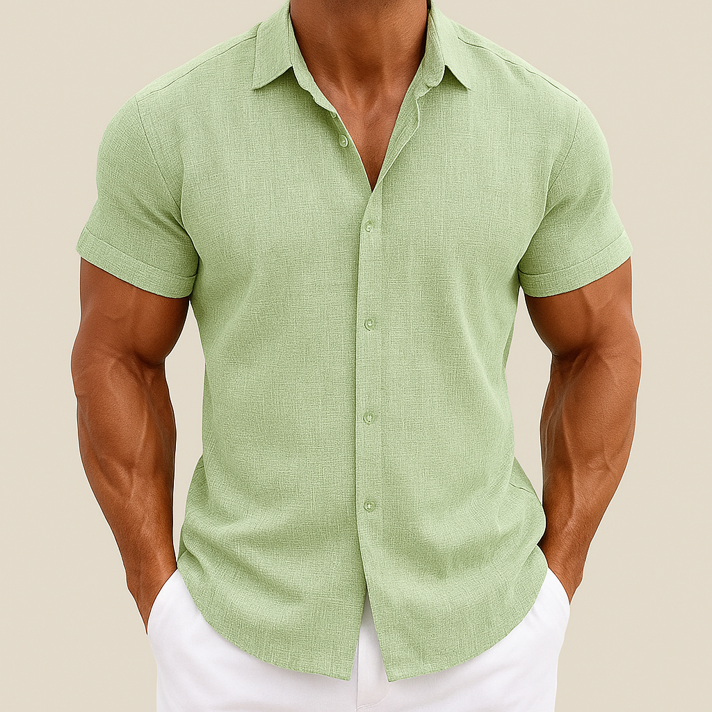 Men's Summer Cotton Linen Shirt for men, view 2