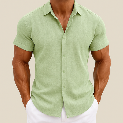 Men's Summer Cotton Linen Shirt for men, view 2