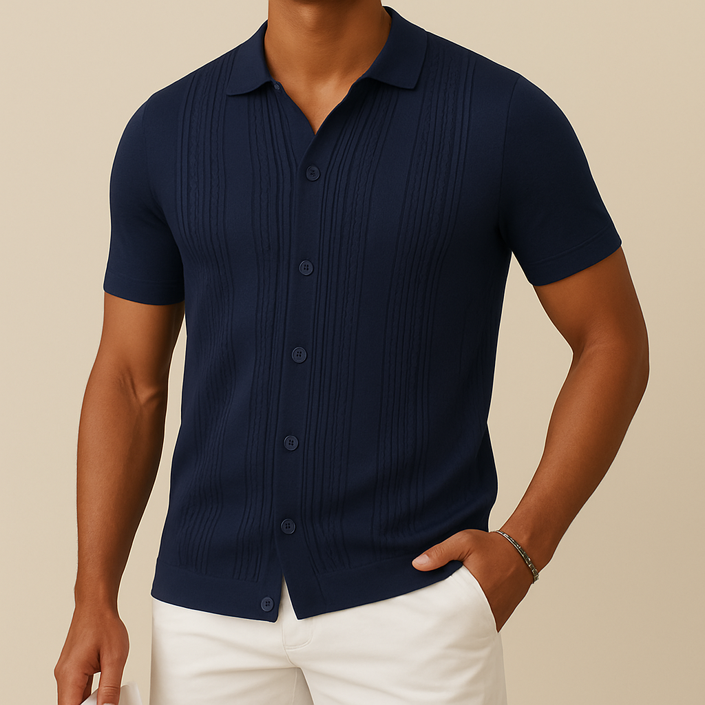 Men's Knit Button Down Polo Shirt for men, view 1