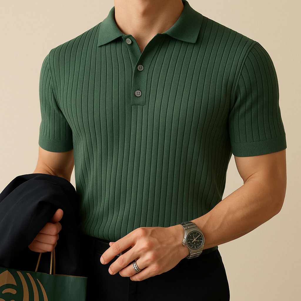 Elastic Casual Polo T-Shirt for Men for men, view 10