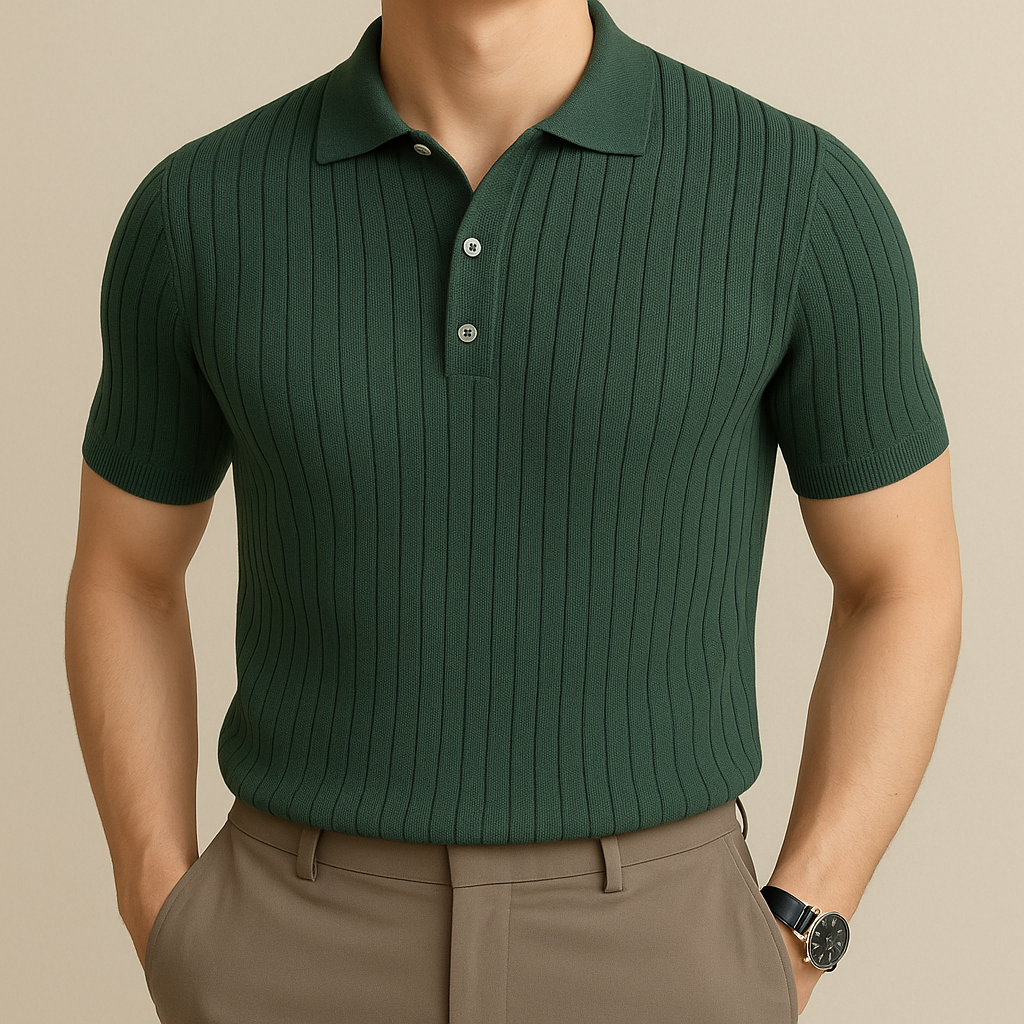 Elastic Casual Polo T-Shirt for Men for men, view 4