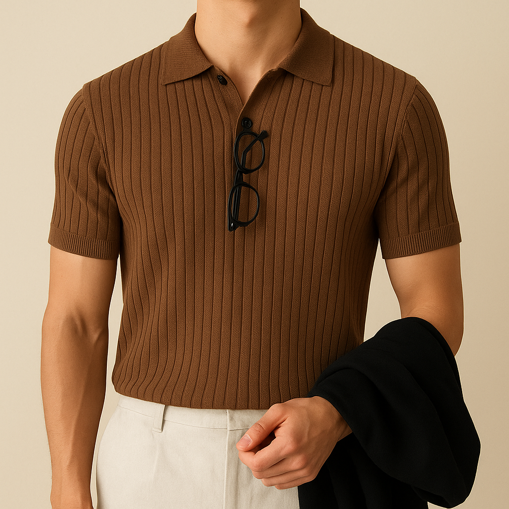 Elastic Casual Polo T-Shirt for Men for men, view 3
