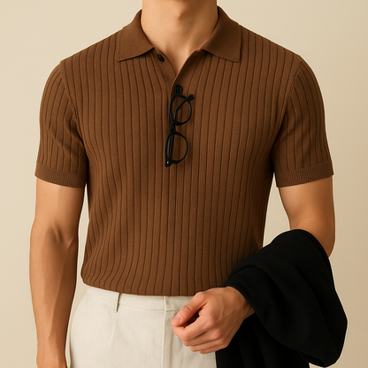Elastic Casual Polo T-Shirt for Men for men, view 3