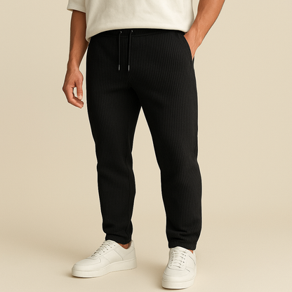 Ribbed Tube Leg Trousers for men, view 2