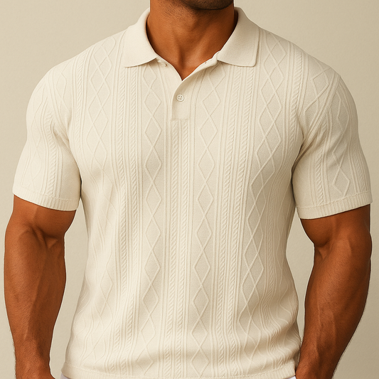 Textured Casual Polo for men, view 2