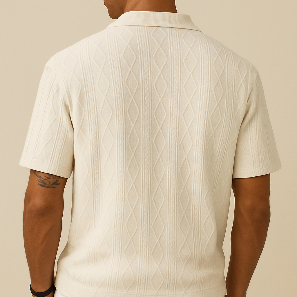 Textured Casual Polo for men, view 4
