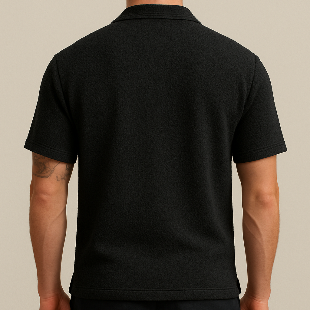 Loose Fit Solid Button-Up Shirt for men, view 4