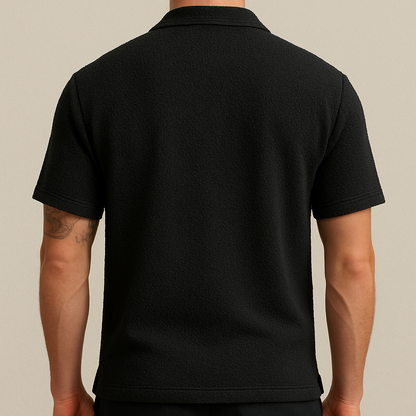 Loose Fit Solid Button-Up Shirt for men, view 4