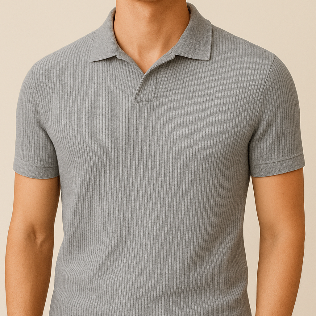 Slim Fit Knitted Polo Shirt for Men for men, view 3