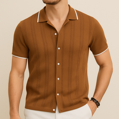 Men's Casual Breathable Knit Shirt for men, view 3