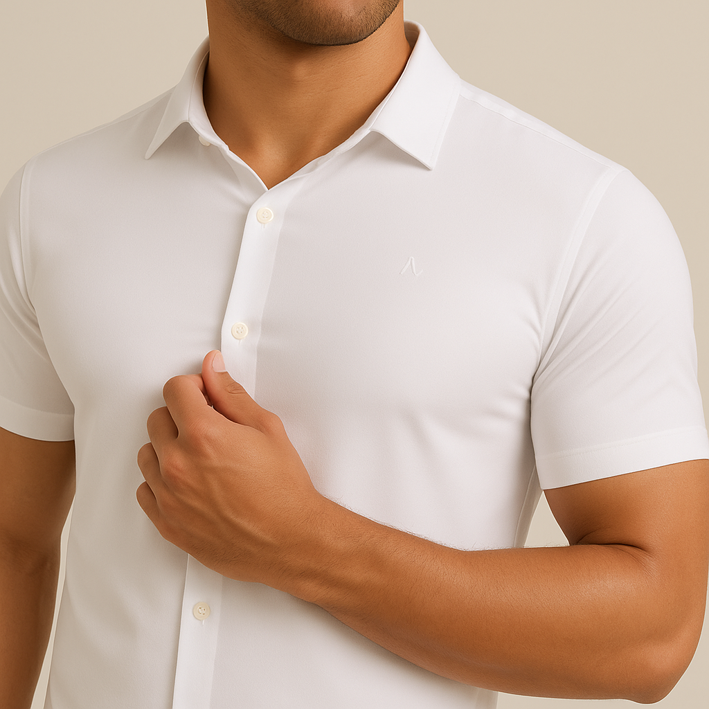 Fit Short Sleeve Bamboo Shirt for men, view 6