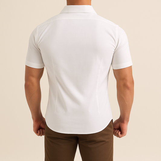 Fit Short Sleeve Bamboo Shirt for men, view 5