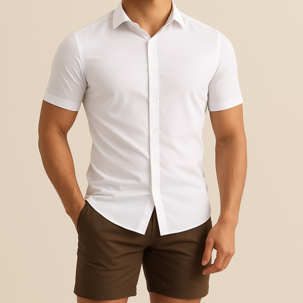 Fit Short Sleeve Bamboo Shirt for men, view 1