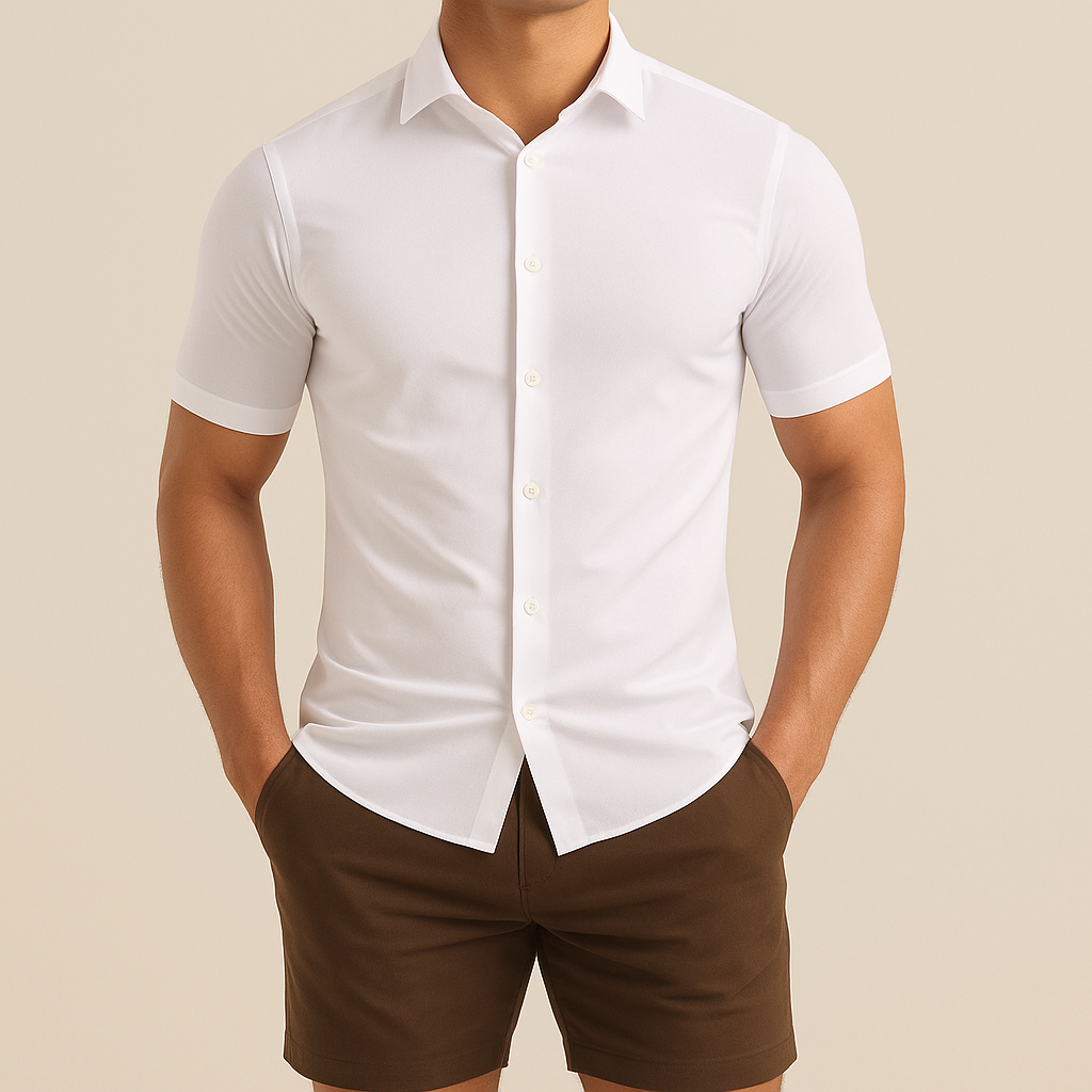 Fit Short Sleeve Bamboo Shirt for men, view 4