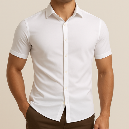 Fit Short Sleeve Bamboo Shirt for men, view 3