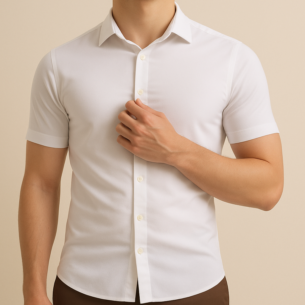 Fit Short Sleeve Bamboo Shirt for men, view 2